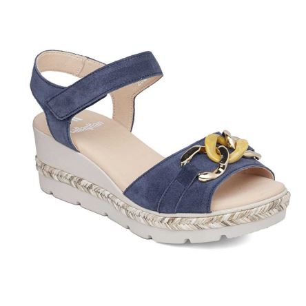 Callaghan 29807 Mara Sleehak Sandalen Dames Donkerblauw | NLISQKE