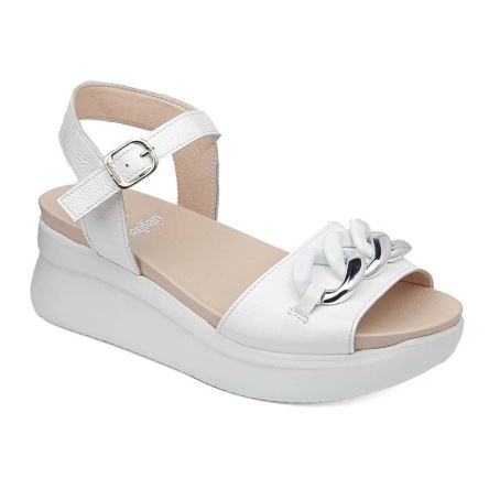 Callaghan 29910 Llana Sleehak Sandalen Dames Wit | NLHECLI