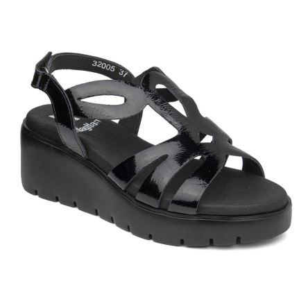 Callaghan 32005 Bera Sandalen Plateauzool Dames Zwart | NLECKPR