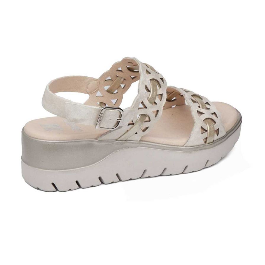 Callaghan 26517 Uwanja Sleehak Sandalen Dames Beige | NLBISLO