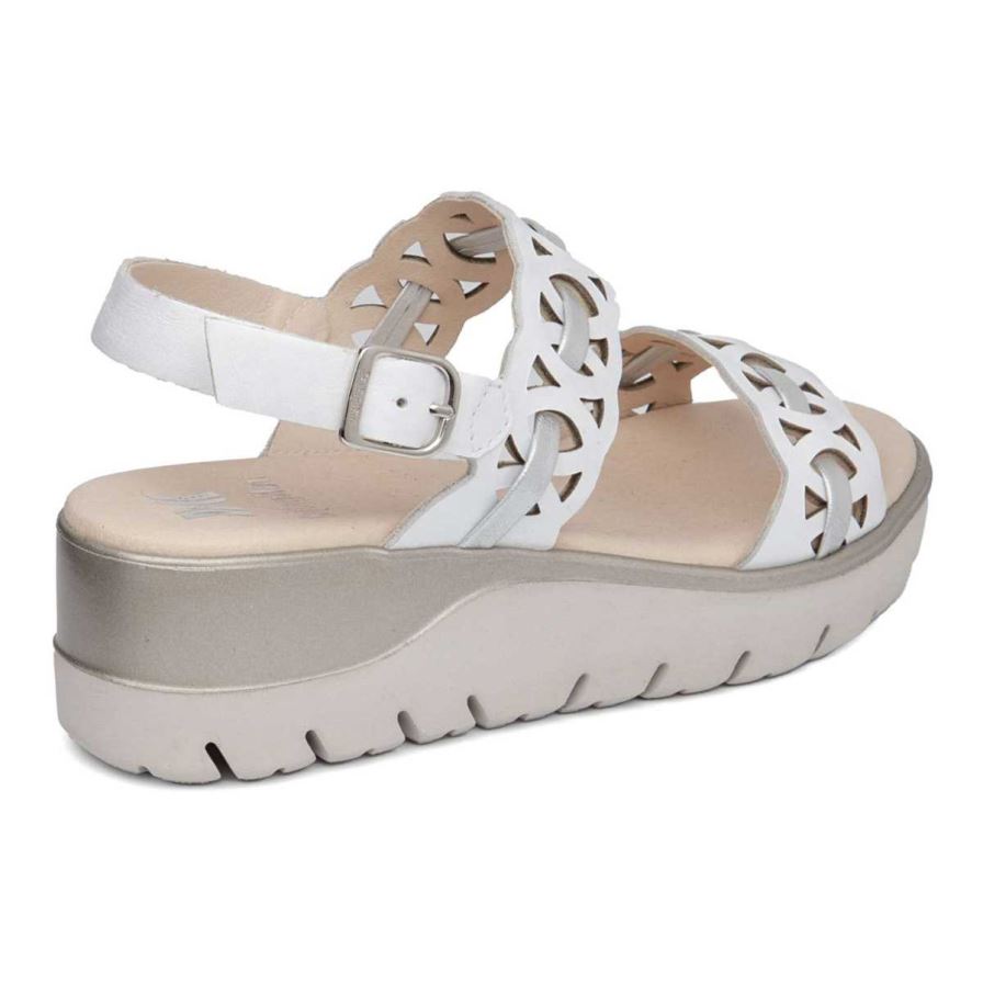 Callaghan 26517 Uwanja Sleehak Sandalen Dames Wit | NLZPHVT