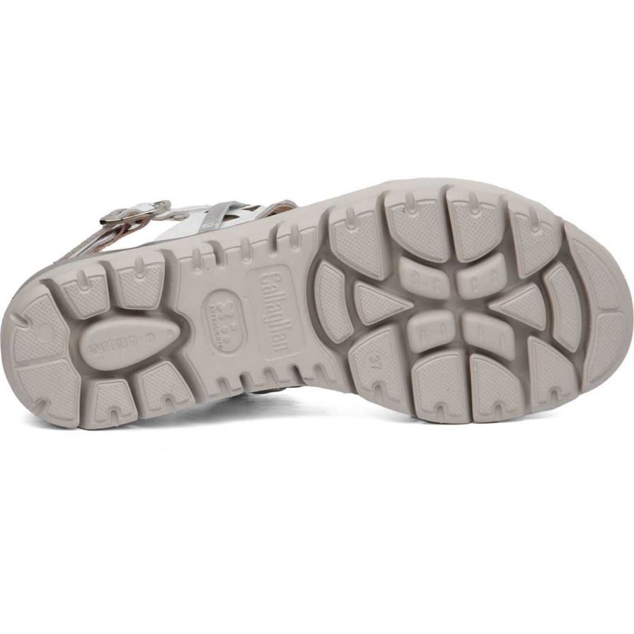 Callaghan 26517 Uwanja Sleehak Sandalen Dames Wit | NLZPHVT