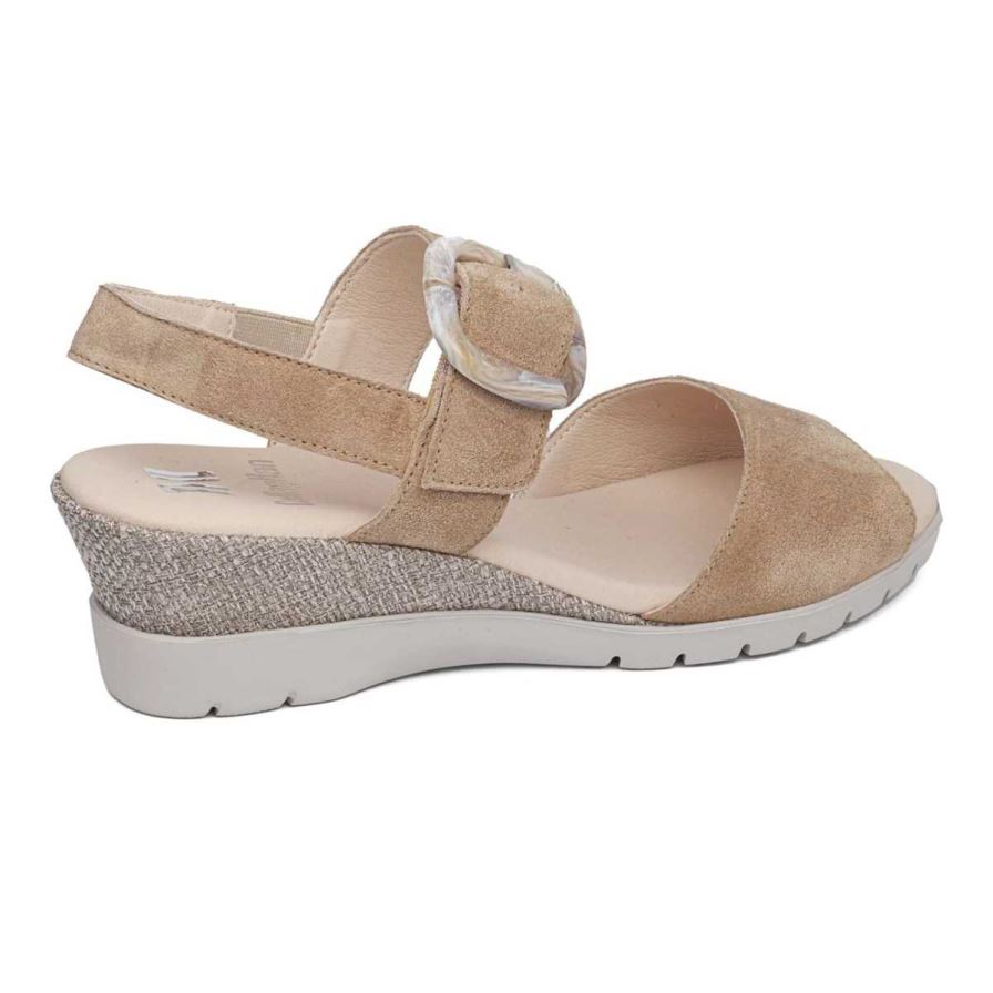 Callaghan 29116 Esperanza Sleehak Sandalen Dames Beige | NLZAHFL