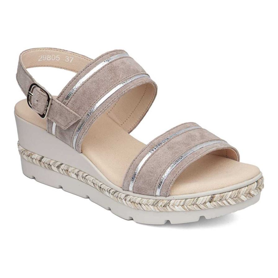 Callaghan 29805 Mara Sleehak Sandalen Dames Beige | NLXFTEI