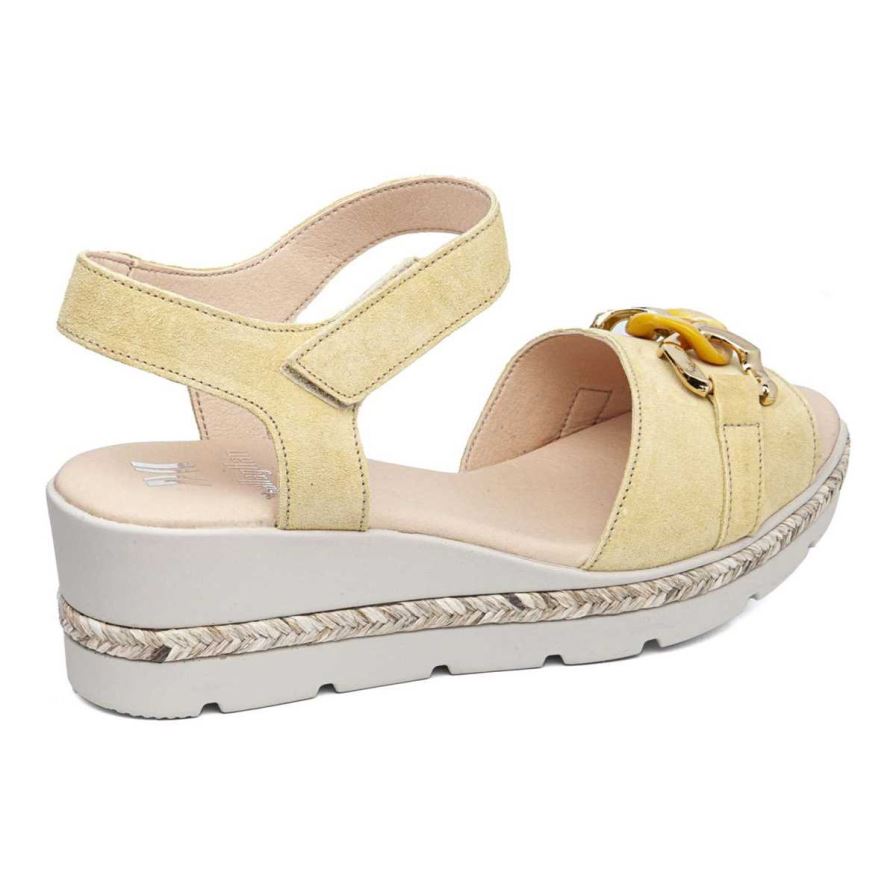 Callaghan 29807 Mara Sleehak Sandalen Dames Geel | NLQNJXM