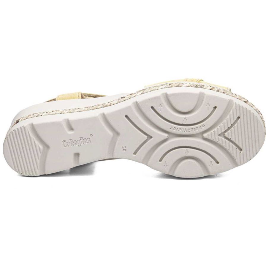 Callaghan 29807 Mara Sleehak Sandalen Dames Geel | NLQNJXM