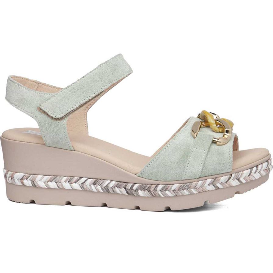 Callaghan 29807 Mara Sleehak Sandalen Dames Mintgroen | NLZBDHY