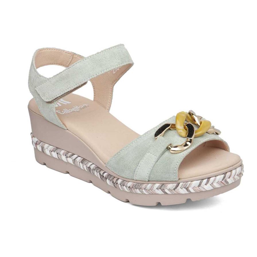 Callaghan 29807 Mara Sleehak Sandalen Dames Mintgroen | NLZBDHY