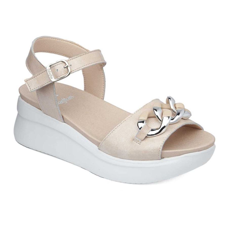 Callaghan 29910 Llana Sleehak Sandalen Dames Beige | NLWNZKC