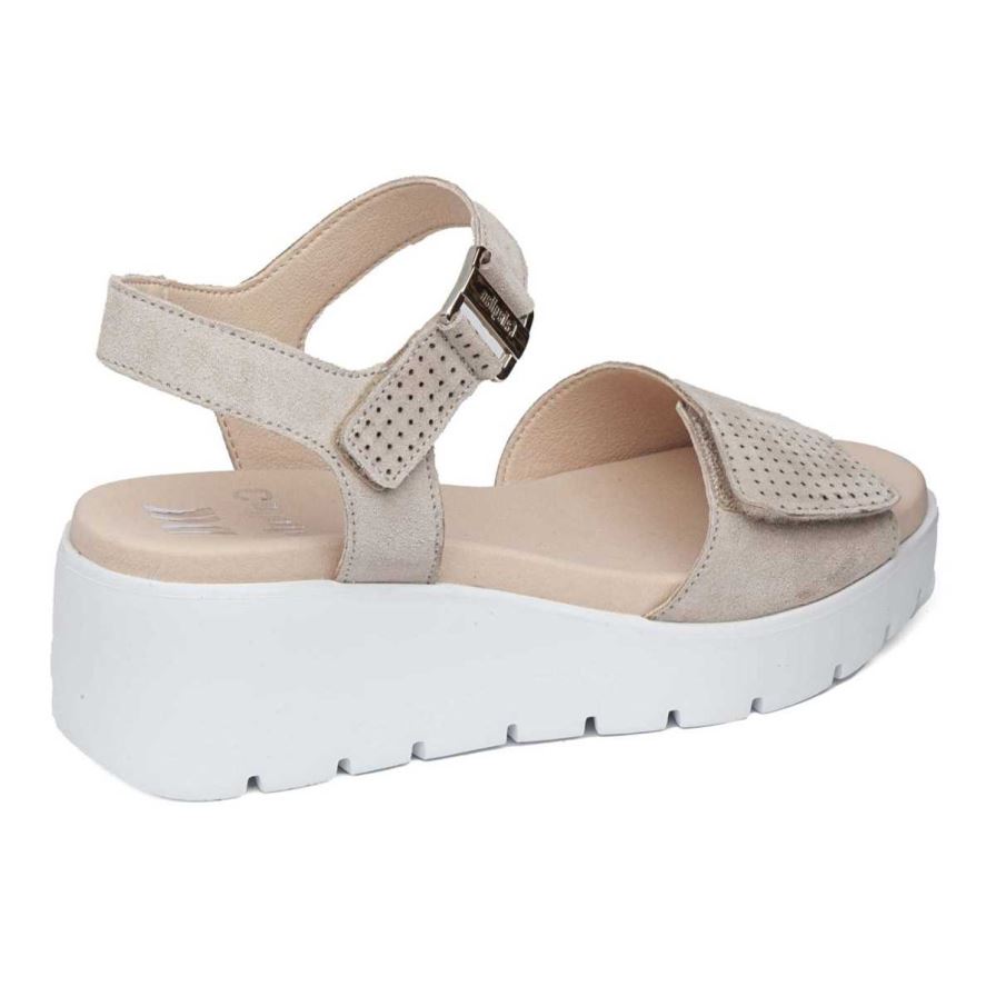 Callaghan 32002 Bera Sleehak Sandalen Dames Beige | NLZIUBT