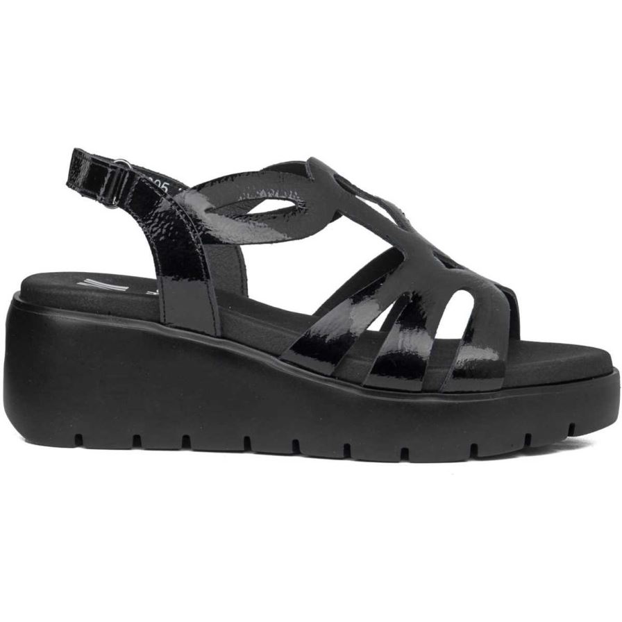 Callaghan 32005 Bera Sandalen Plateauzool Dames Zwart | NLECKPR