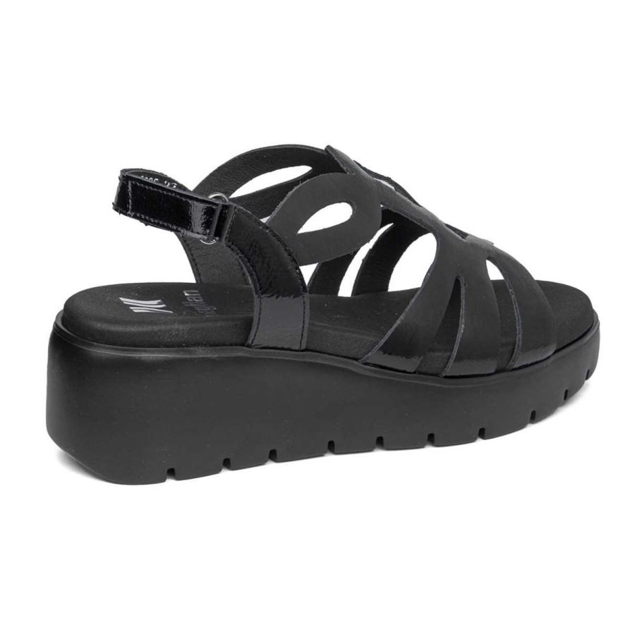 Callaghan 32005 Bera Sandalen Plateauzool Dames Zwart | NLECKPR