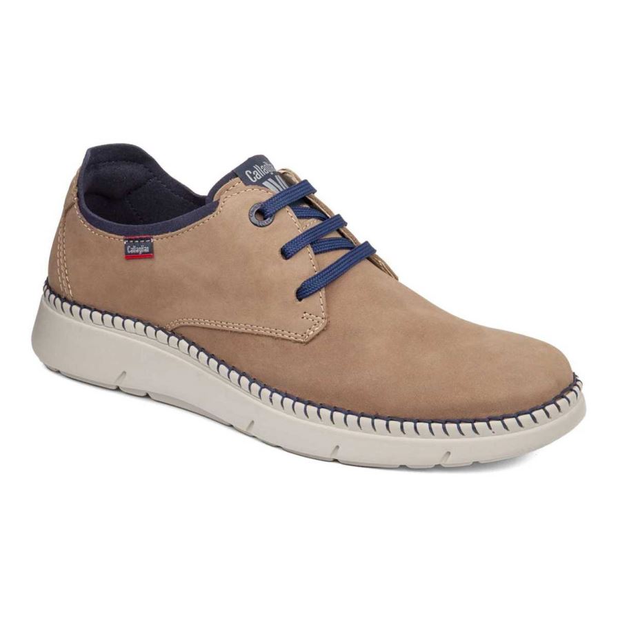 Callaghan 53500 Circular Veterschoenen Heren Beige | NLLDUZW