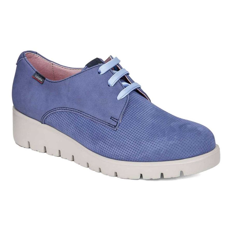 Callaghan 89824 Haman Platform Schoenen Dames Blauw | NLFKOGZ